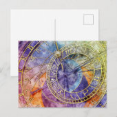 Abstrakte Zeitastrologie Postkarte (Vorne/Hinten)