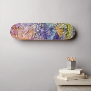 Abstrakte Zeitastrologie Skateboard