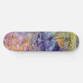 Abstrakte Zeitastrologie Skateboard (Horizontal)
