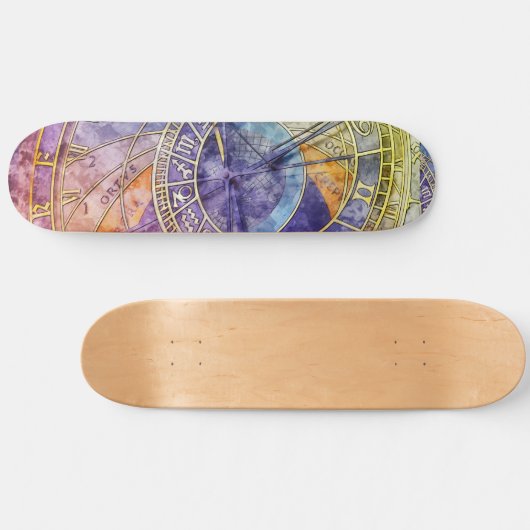 Abstrakte Zeitastrologie Skateboard (Horizontal)