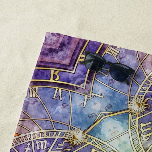 Abstrakte Zeitastrologie Strandtuch (Beispiel)