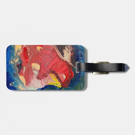 Abstrakte, zeitgenössische Farben Gepäckanhänger (Rückseite horizontal)