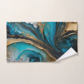 Abstrakte zeitgenössische Flüssigkunst Handtuch (Handtuch)