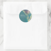 Abstrakte zeitgenössische Kunstfarbe Runder Aufkleber (Tasche)