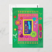 Abstrakte Zellbiologie Postkarte (Vorne/Hinten)