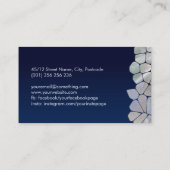 Abstrakte Zellen - Perlmuttmutter auf blau Visitenkarte (Rückseite)