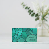 Abstrakte Zellen - Smaragdgrün Visitenkarte (Stehend Vorderseite)