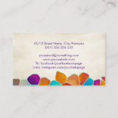 Abstrakte Zellen - Wasserfarben-Spritze Visitenkarte (Rückseite)