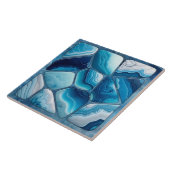 Abstrakte Zelluläre Kunst aus blauem Marmor Fliese (Seite)