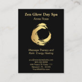 *~* abstrakte Zen-Goldbürste Reiki Meditation Visitenkarte (Rückseite)