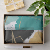 Abstrakte Zen-Hintergründe Gold Black Green Decoup Seidenpapier (Geschenk)