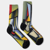 Abstrakte Zen-Kubissocken Socken (Rechts)