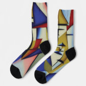 Abstrakte Zen-Kubissocken Socken (Linkes Detail)