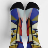 Abstrakte Zen-Kubissocken Socken (Oben)
