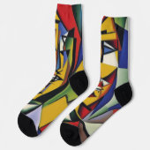 Abstrakte Zen-Kubissocken Socken (Linkes Detail)