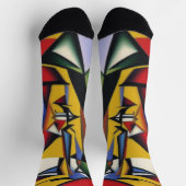 Abstrakte Zen-Kubissocken Socken (Oben)
