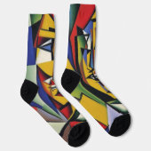 Abstrakte Zen-Kubissocken Socken (Rechts)
