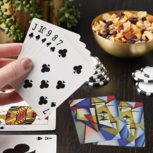 Abstrakte Zen-Kubist-Spielkarten Spielkarten