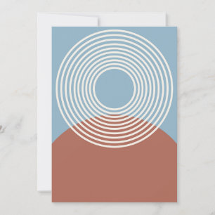 Abstrakte Zen-minimalistische Kunstwerke Feiertagskarte