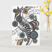 Abstrakte Zentangle-Blumenkunst-Leerkarte Karte (Gelbe Blume)