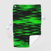 Abstrakte Zickzackbildung von schwarz bis grün Golfhandtuch (Insitu)