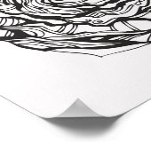 Abstrakte Zierarbeit Rose 2 Poster (Ecke)