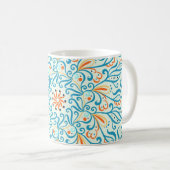 Abstrakte Ziermuster-Keramik Kaffeetasse (VorderseiteRechts)