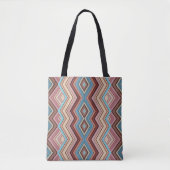 Abstrakte Zig-Zag-Zag-Streifen Tasche (Vorderseite)
