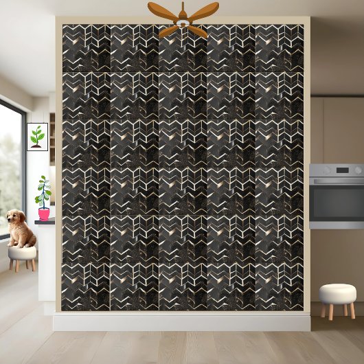Abstrakte Zigzag Glitzer Wall Floor Keramik Tile Fliese