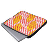 Abstrakte Zitrone mit nahtlosem Blatt. Hand dr Laptopschutzhülle (Vorne Knopf)