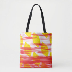 Abstrakte Zitrone mit nahtlosem Blatt. Hand dr Tasche