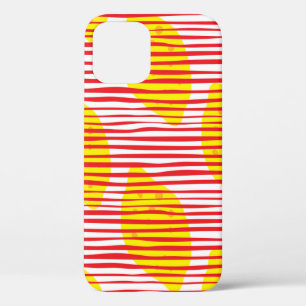Abstrakte Zitrone mit nahtlosem Blatt-Muster. Hand Case-Mate iPhone Hülle