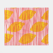 Abstrakte Zitrone mit nahtlosem Blatt-Muster. Hand Fleecedecke (Vorderseite (Horizontal))
