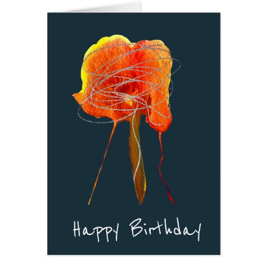 Abstrakte zitterne Blume Moderne Kunst (Vorne)