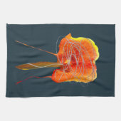 Abstrakte zitterne Blume Moderne Kunst Geschirrtuch (Horizontal)