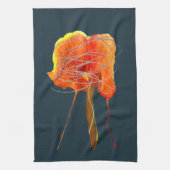 Abstrakte zitterne Blume Moderne Kunst Geschirrtuch (Vertikal)