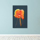 Abstrakte zitterne Blume Moderne Kunst Leinwanddruck (Insitu (Holzboden))