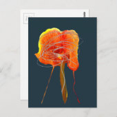 Abstrakte zitterne Blume Moderne Kunst Postkarte (Vorne/Hinten)