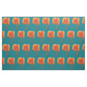 Abstrakte zitterne Blume Moderne Kunst Stoff (Fat Quarter (45,7 x 55,9 cm))