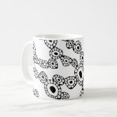 Abstrakte Zufällige Kreisblob-Formen Kaffeetasse (Vorderseite Links)