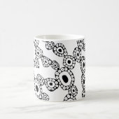 Abstrakte Zufällige Kreisblob-Formen Kaffeetasse (Mittel)