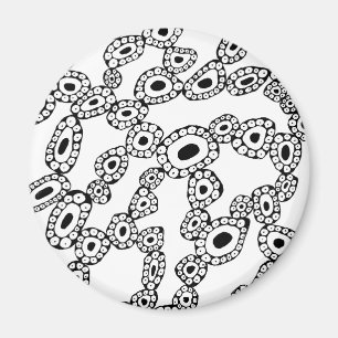 Abstrakte Zufällige Kreisblob-Formen Magnet