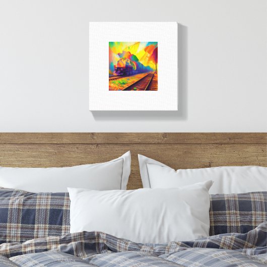 abstrakte Zugbemalung Leinwanddruck (Insitu (Schlafzimmer))