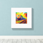 abstrakte Zugbemalung Leinwanddruck (Insitu (Holzboden))