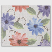 abstrakte Zuhause dekorative Blume Ölfarbe Wand bi Geschenkpapier (Flach)