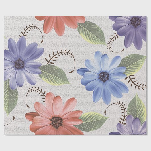 abstrakte Zuhause dekorative Blume Ölfarbe Wand bi Geschenkpapier (Flach)