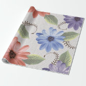 abstrakte Zuhause dekorative Blume Ölfarbe Wand bi Geschenkpapier (Ungerollt)