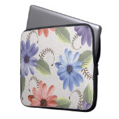 abstrakte Zuhause dekorative Blume Ölfarbe Wand bi Laptopschutzhülle (Vorderseite Links)