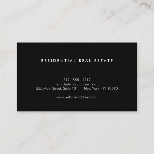 Abstrakte Zuhause-Logo Terracotta/Schwarz Visitenkarte (Rückseite)