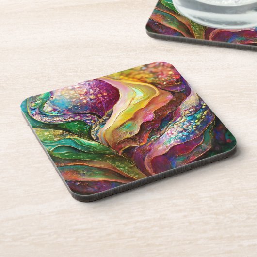 ABSTRAKTE ZUSAMMENSETZUNG GETRÄNKEUNTERSETZER (Linke Seite)